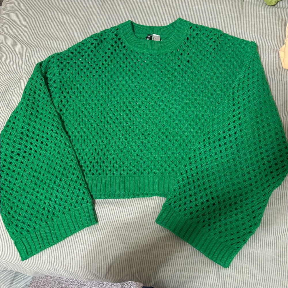 H&M Green Chunky Knit Sweater